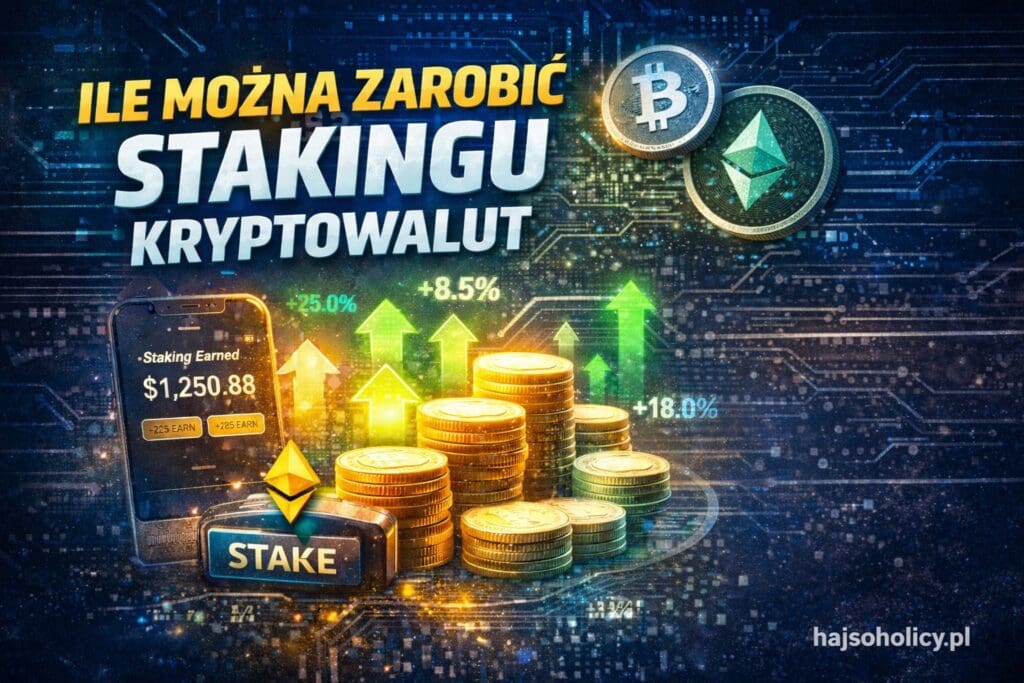 Ile można zarobić na stakingu kryptowalut – przykład zysków ze stakingu Bitcoin, Ethereum i innych kryptowalut.